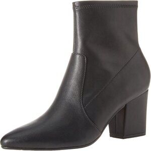 〽️Women's Black Fitted Stretch Ankle Heel Boots Comfort Fashionort Fashion